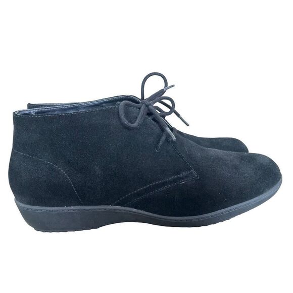 Aerosoles WIDE SIZE Black Pine Tree Suede Booties. Women’s Size 11 Wide - Picture 5 of 10